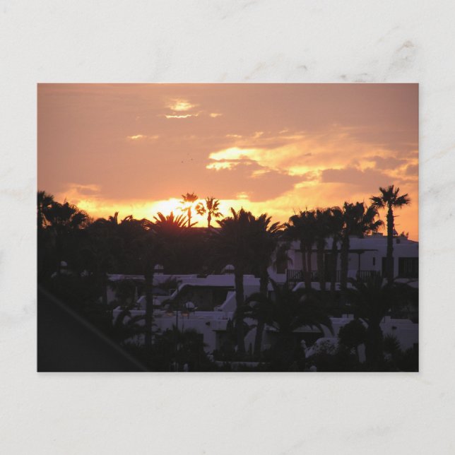 Lanzarote Sunset-vykort Vykort (Framsida)