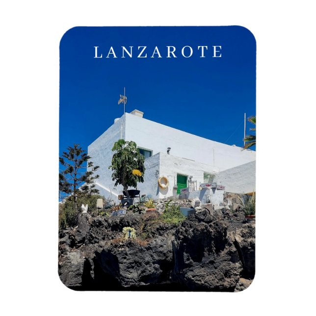 Lanzarote White house View-kylskåp Magnet (Vertikal)