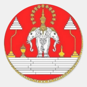 LAO ELEPHANTS Stickers Runt Klistermärke