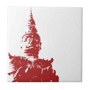 Lao Giant Guardian ... Buddha Park, Vientiane, Lao Kakelplatta