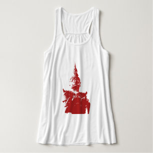 Lao Giant Guardian ... Buddha Park, Vientiane, Lao Linne Med Racerback