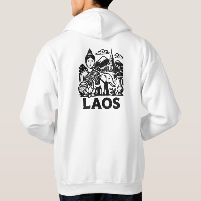 lao kulturellt hoodie (Baksida)