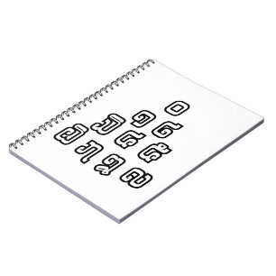 Lao/Laos Numbers Pyramid Laotian Language Script Anteckningsbok Med Spiral