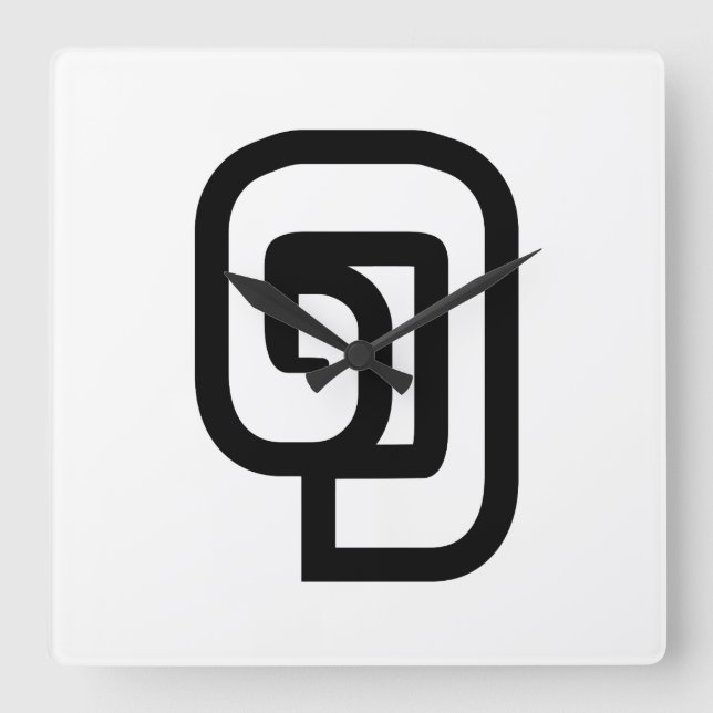 Lao/Laos nummer ett / 1 / ໑ (Nung/Nueng) Laotian Fyrkantig Klocka (Framsida)