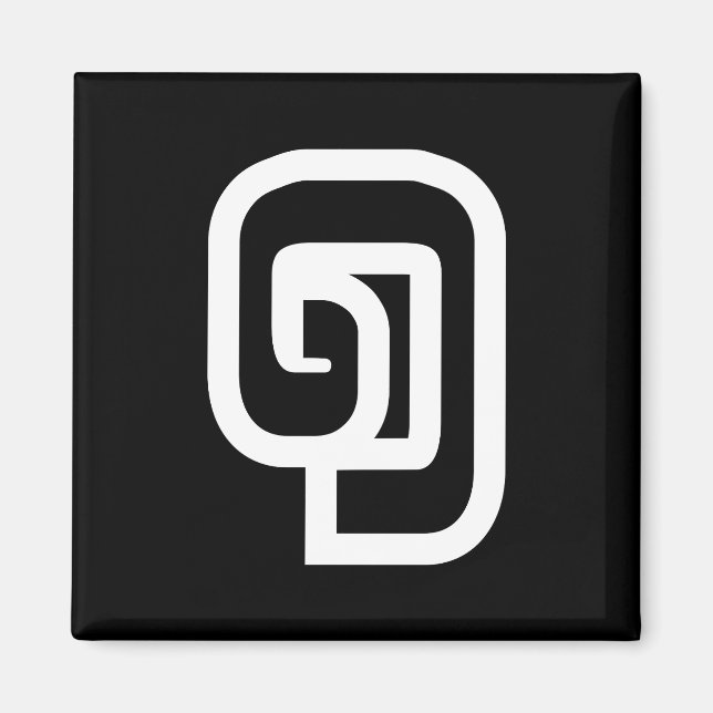 Lao/Laos nummer ett / 1 / ໑ (Nung/Nueng) Laotian Magnet (Framsidan)