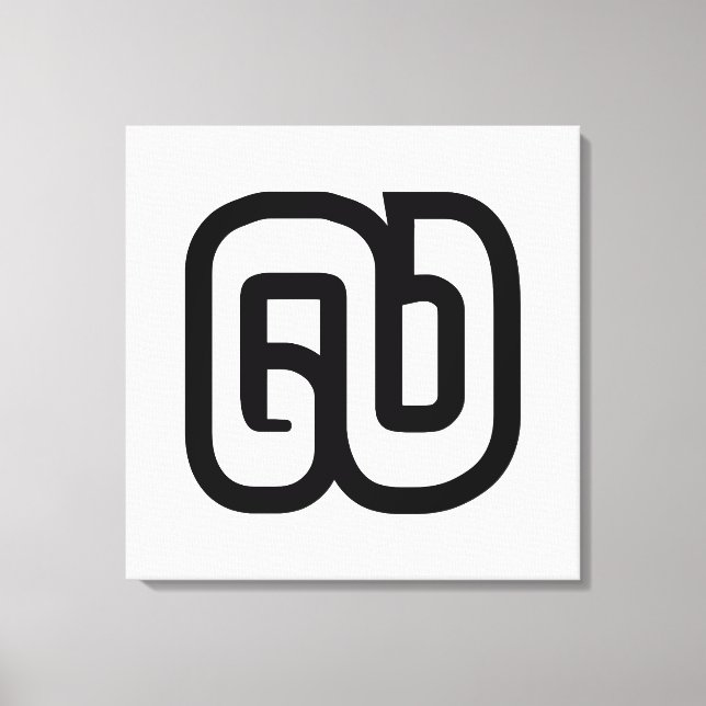 Lao/Laos nummer nio / 9 / ໙ (Kao/Gao) laotier Canvastryck (Framsida)