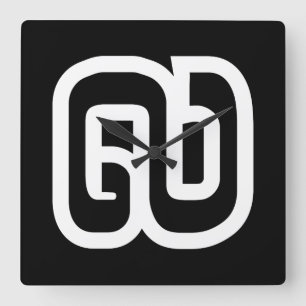 Lao/Laos nummer nio / 9 / ໙ (Kao/Gao) laotier Fyrkantig Klocka