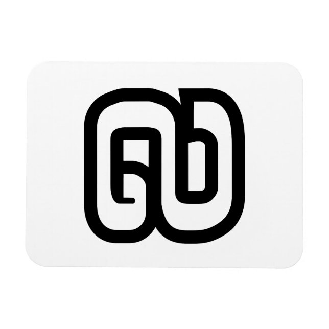 Lao/Laos nummer nio / 9 / ໙ (Kao/Gao) laotier Magnet (Horisontell)