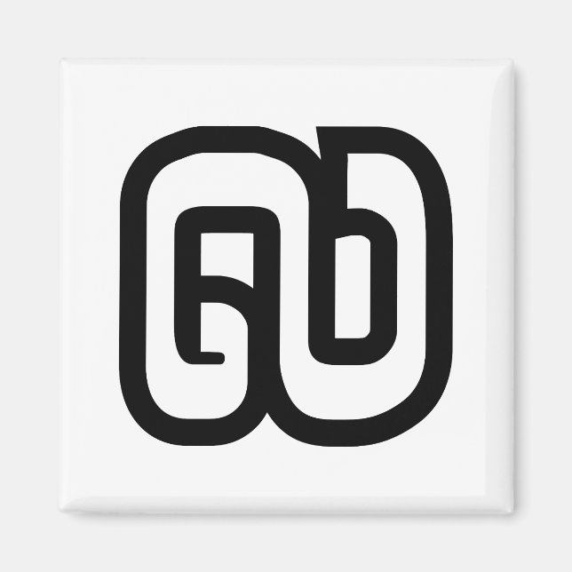 Lao/Laos nummer nio / 9 / ໙ (Kao/Gao) laotier Magnet (Framsidan)