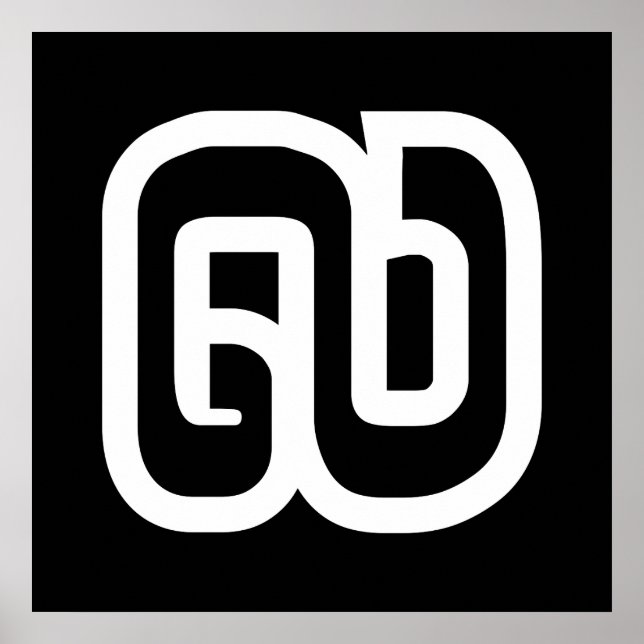 Lao/Laos nummer nio / 9 / ໙ (Kao/Gao) laotier Poster (Framsidan)