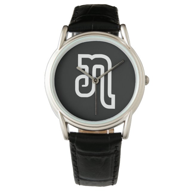 Lao/Laos nummer sju / 7 / ໗ (Jet/chet) laotiska Armbandsur (Framsida)