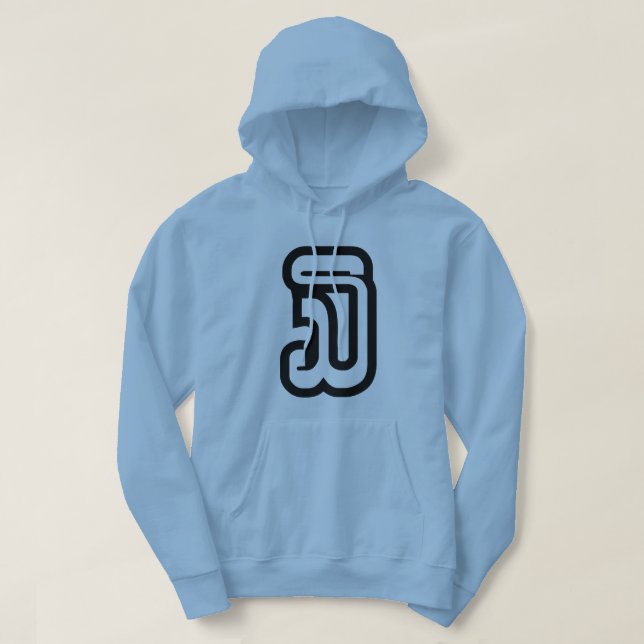 Lao / Laos nummer tre / 3 / ໓ (Sam) Laotian Hoodie (Design framsida)
