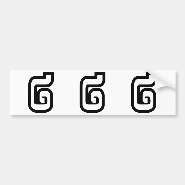 Lao/Laos nummer två / 2 / ໒ (Sång) laotier Bildekal (Framsidan)