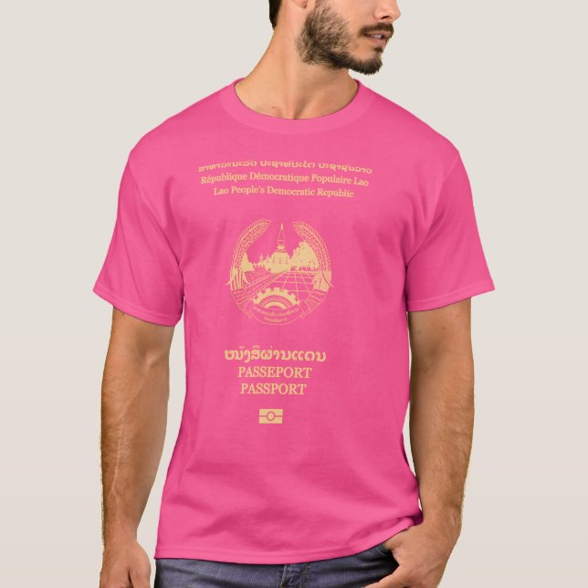 Lao Passport T Shirt (Framsida)