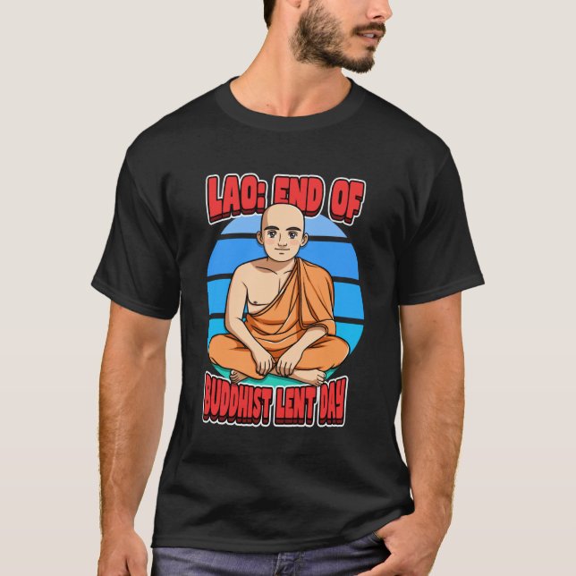 Lao slutet av buddhistisk fastedag t shirt (Framsida)