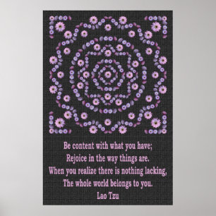 LAO TZU 1 MED NIGHTBLOOM MANDALA POSTER