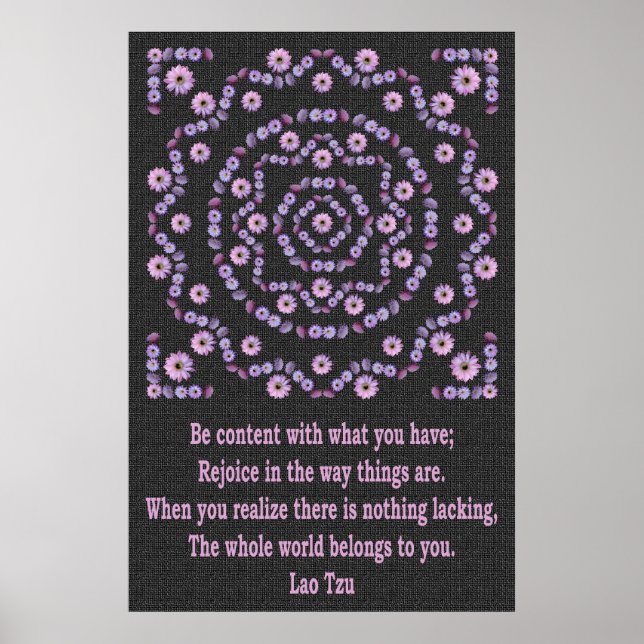 LAO TZU 1 MED NIGHTBLOOM MANDALA POSTER (Framsidan)