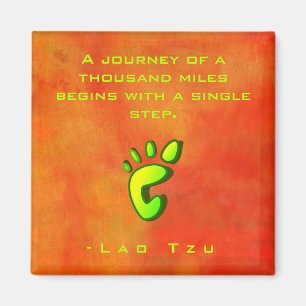 Lao Tzu har inspirationellt motionellt visdom Magnet