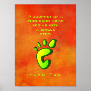 Lao Tzu har inspirationellt motionellt visdom Poster