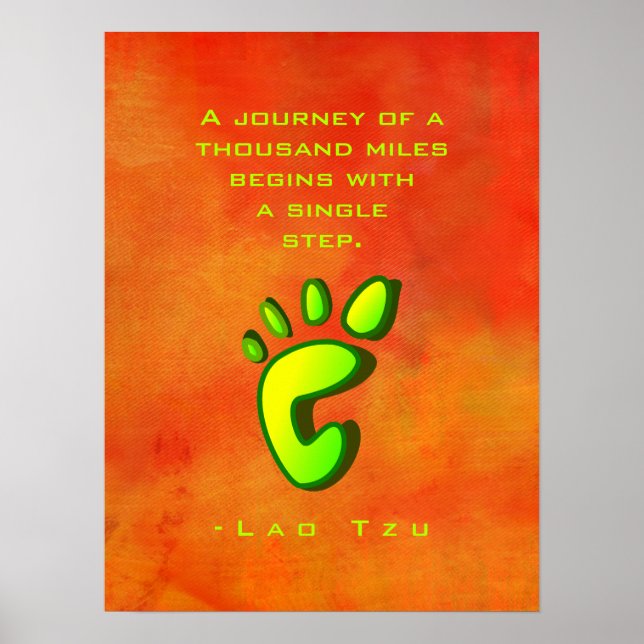 Lao Tzu har inspirationellt motionellt visdom Poster (Framsidan)