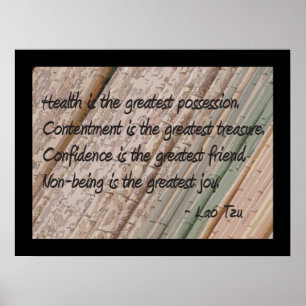 Lao Tzu Health Poster