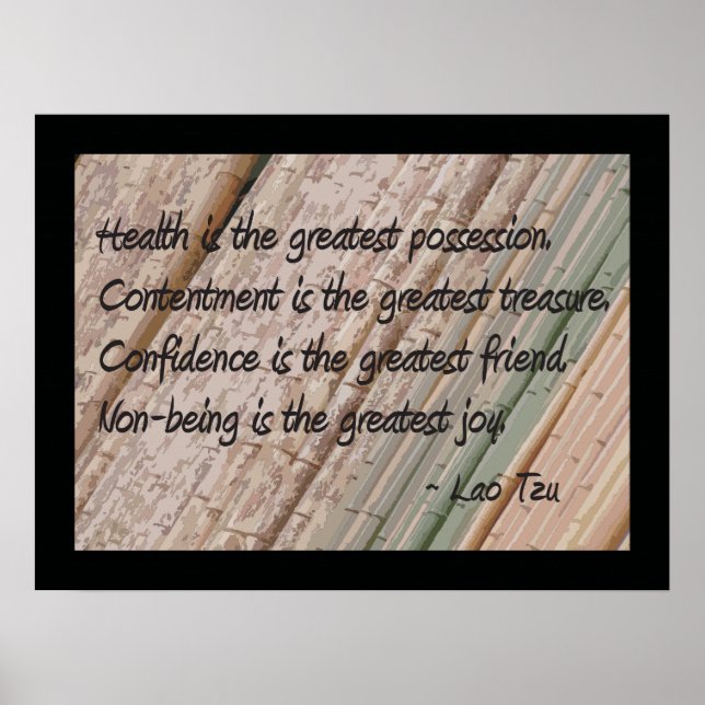 Lao Tzu Health Poster (Framsidan)