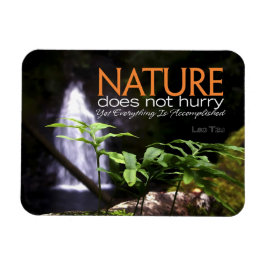 Lao Tzu Inspirational Quote "Nature" Flexible Magnet