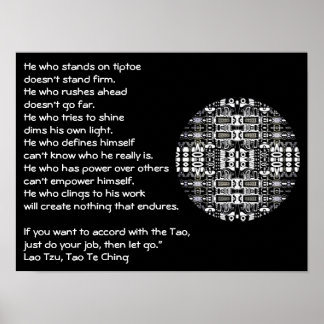 Lao Tzu inspirationcitattecken mandala poster