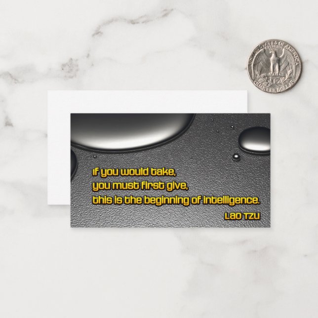 Lao Tzu inspirationsoffert "Intelligence" Anteckningskort (Fram/Back In Situ)
