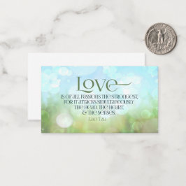 Lao Tzu inspirationsoffert "Kärlek" Anteckningskort