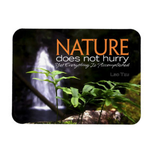 Lao Tzu Inspirerande Citat "Natur" Flexibel Magnet