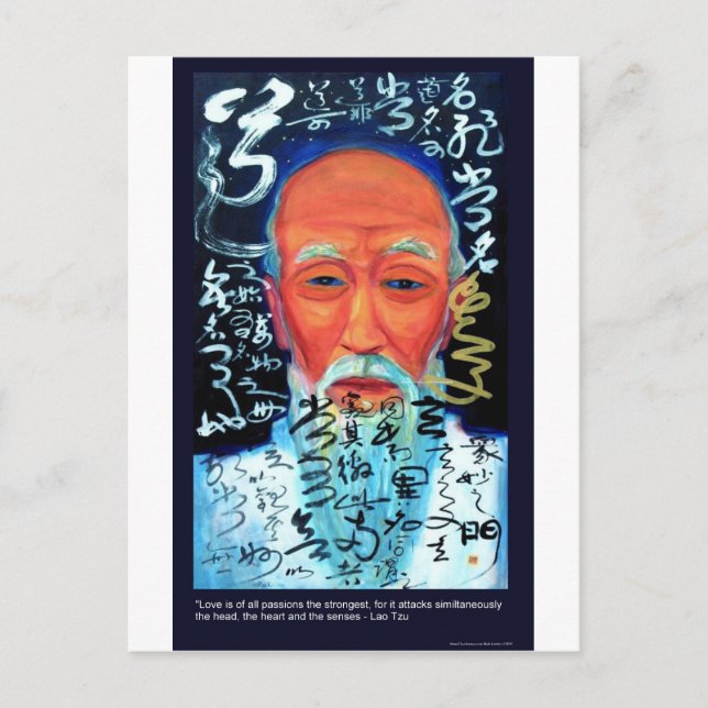 Lao Tzu Kärlek/Passion/Sinnescitat Presentartiklar Vykort (Framsida)