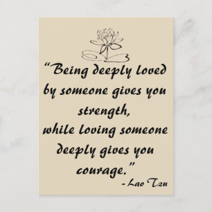 Lao Tzu Kärlek Quote-vykort Vykort