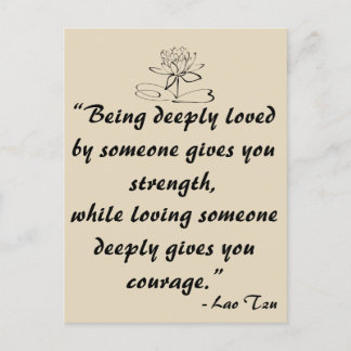 Lao Tzu Kärlek Quote-vykort Vykort