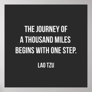 Lao Tzu motivationscitat. Poster
