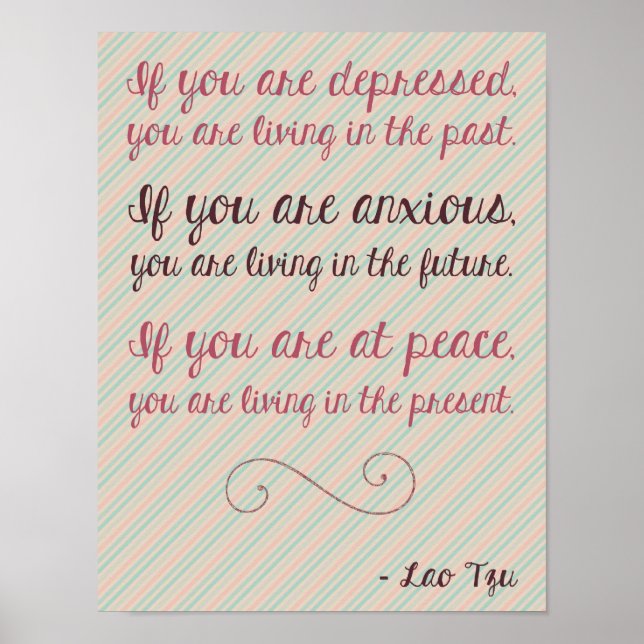 Lao Tzu Motiveringsoffert Poster 8,5 x 11 (Framsidan)