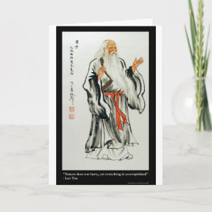 Lao Tzu-naturen skadar aldrig offertgåvor Kort