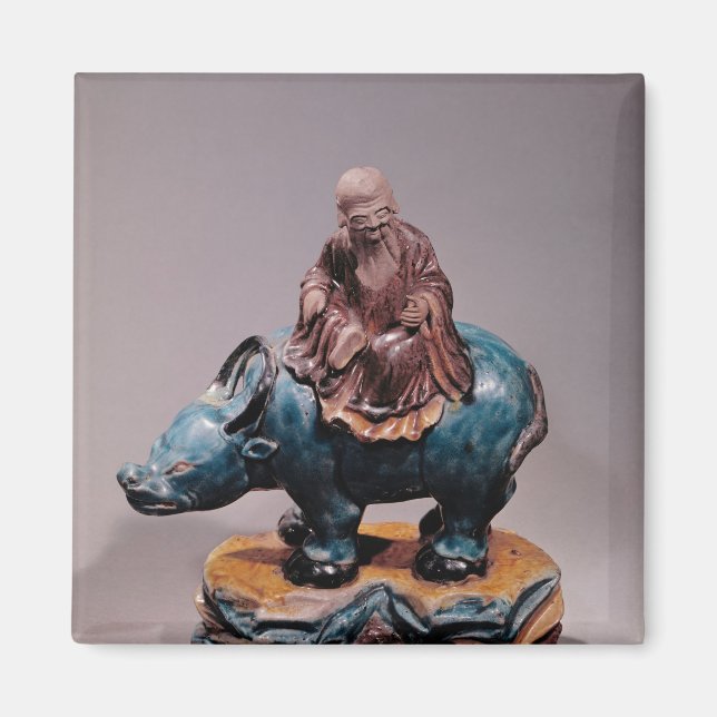 Lao-Tzu på sin Buffalo, Qing dynasty Magnet (Framsidan)