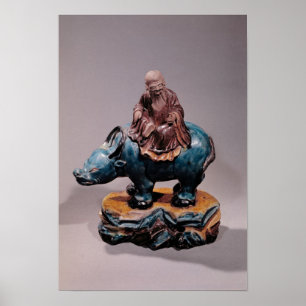 Lao-Tzu på sin Buffalo, Qing dynasty Poster
