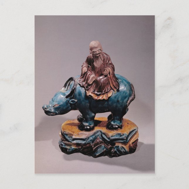 Lao-Tzu på sin Buffalo, Qing dynasty Vykort (Framsida)