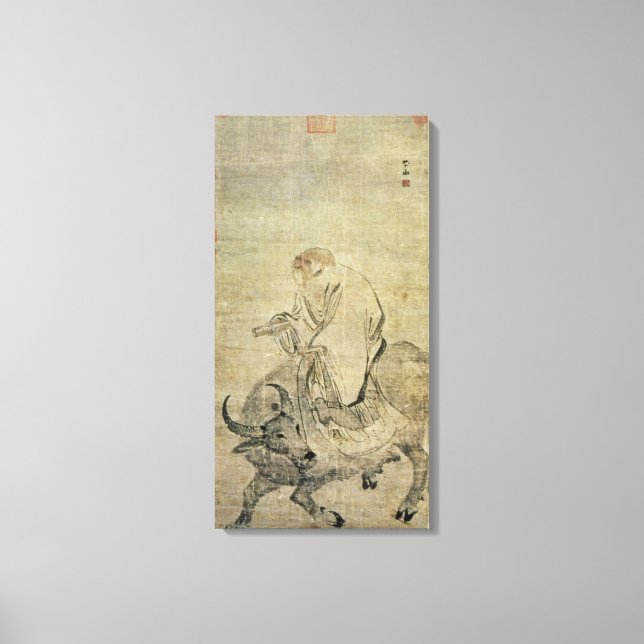 Lao-tzu rider sin ox, kinesiska, Ming Dynasty Canvastryck (Framsida)