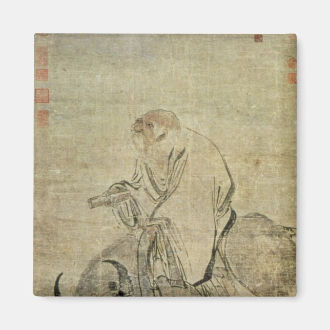 Lao-tzu rider sin ox, kinesiska, Ming Dynasty Magnet (Framsidan)