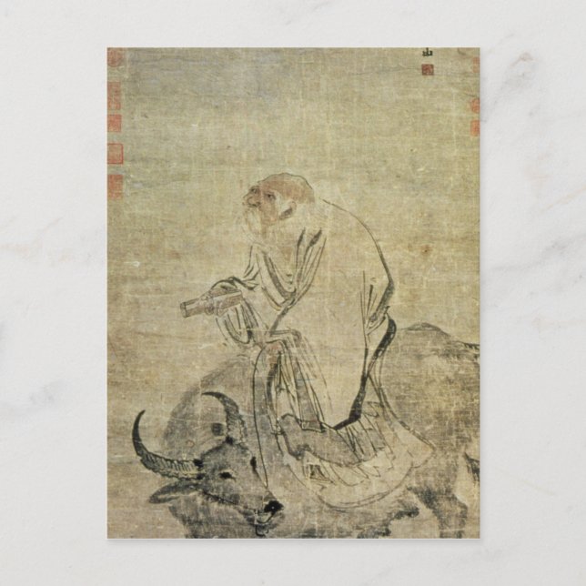 Lao-tzu rider sin ox, kinesiska, Ming Dynasty Vykort (Framsida)