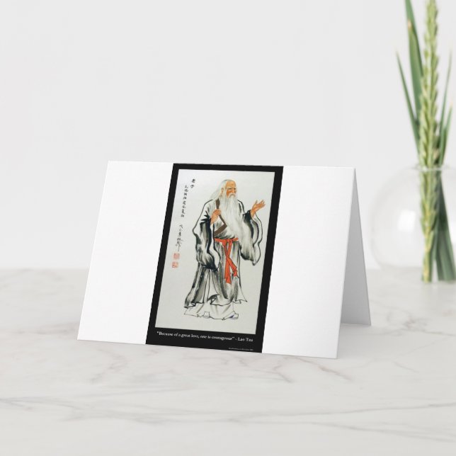 Lao Tzu Underbar Kärlek/modiga citattecken m.fl. Kort (Framsida)