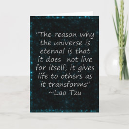 Lao Tzu Universe Ge-gratulationskort Kort