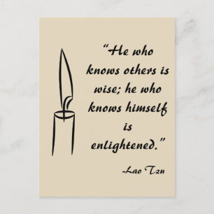 Lao Tzu-vykort för upplysning Vykort