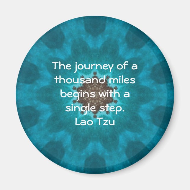 Lao Tzu Wisdom Motivational Quotation som säger Magnet (Framsidan)