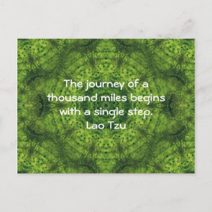 Lao Tzu Wisdom Motivational Quotation som säger Vykort