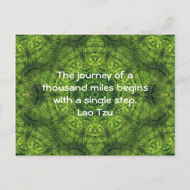 Lao Tzu Wisdom Motivational Quotation som säger Vykort (Framsida)