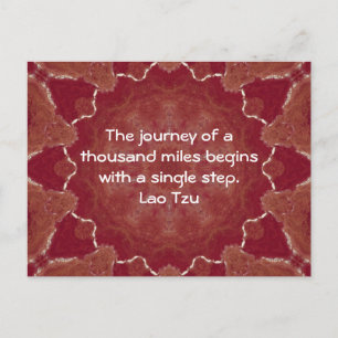 Lao Tzu Wisdom Motivational Quotation som säger Vykort